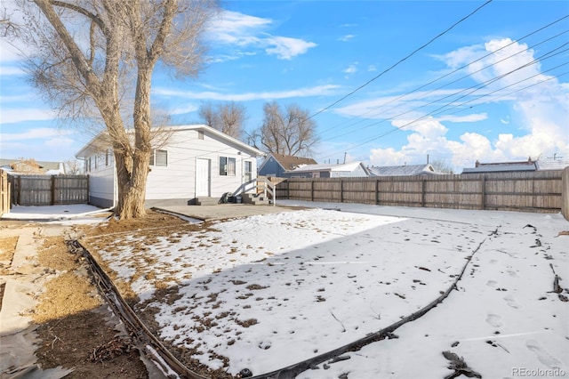 view of snowy yard