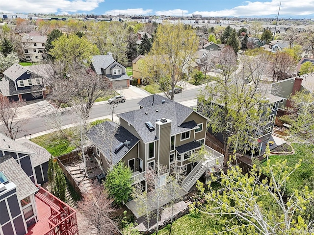 drone / aerial view featuring a residential view