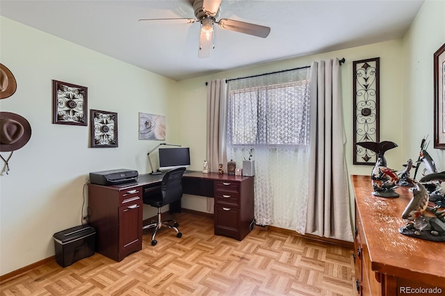 6436 Otis St, Arvada, CO 80003 - office space with ceiling fan and baseboards