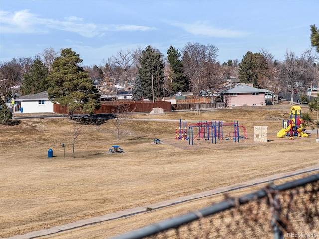 view of yard with playground community