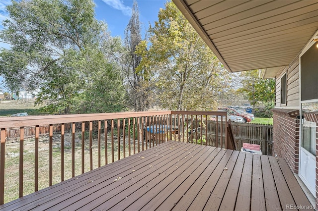 view of wooden deck