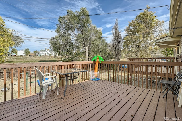 view of wooden deck