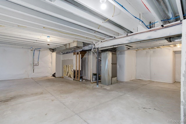 view of unfinished below grade area