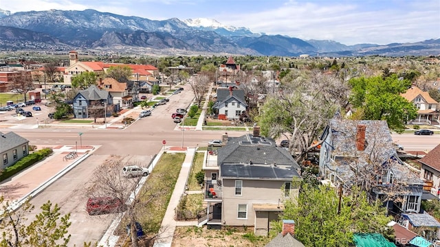 501 N Weber, Colorado Springs, CO 80903 - aerial perspective of suburban area featuring a mountainous background