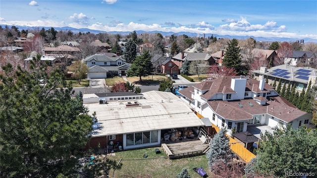 110 Forest St, Denver, CO 80220 - birds eye view of property featuring a mountain view and a residential view
