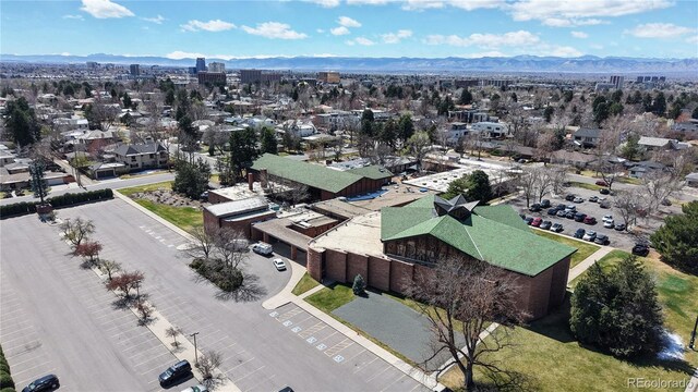 110 Forest St, Denver, CO 80220 - birds eye view of property featuring a residential view and a mountain view