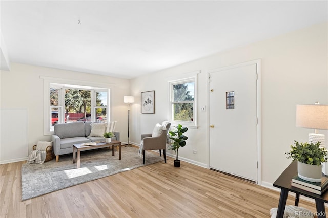 interior space featuring light wood-type flooring