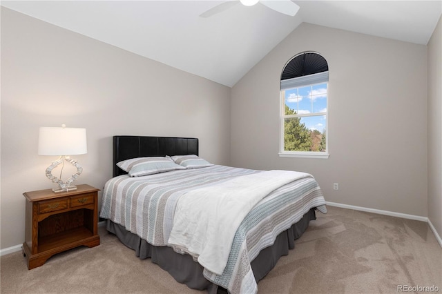 10183 Grove Loop Unit D, Westminster, CO 80031 - carpeted bedroom featuring vaulted ceiling and ceiling fan