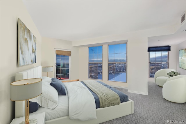 view of carpeted bedroom