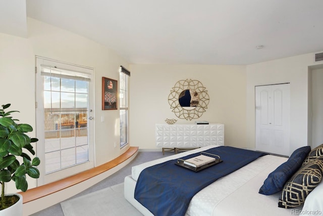 bedroom featuring carpet flooring