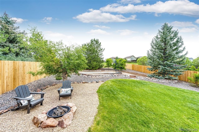 12000 Horseshoe Ln, Parker, CO 80138 - view of yard featuring a fire pit