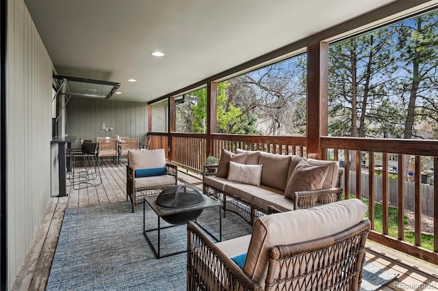 5290 Nassau Cir E, Cherry Hills Village, CO 80113 - sunroom / solarium with an outdoor living space and a healthy amount of sunlight