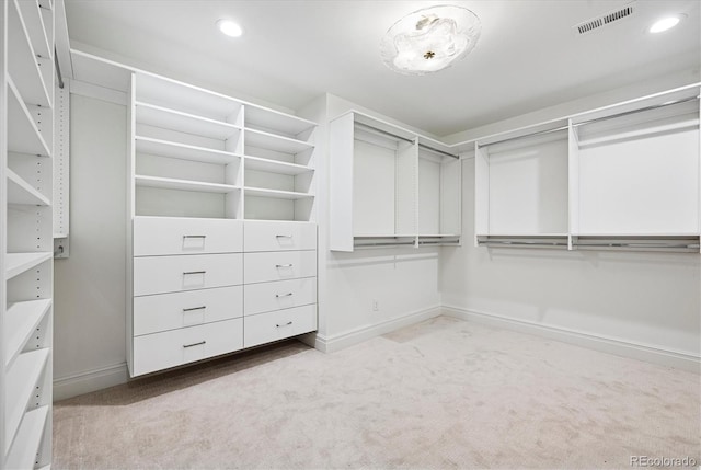 5290 Nassau Cir E, Cherry Hills Village, CO 80113 - walk in closet featuring light carpet and visible vents