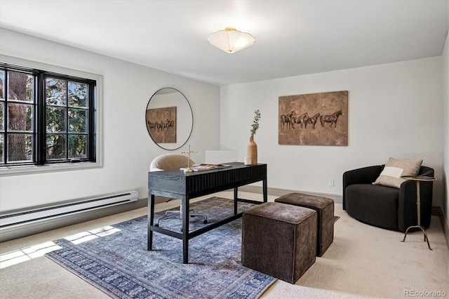5290 Nassau Cir E, Cherry Hills Village, CO 80113 - office featuring light colored carpet and baseboard heating
