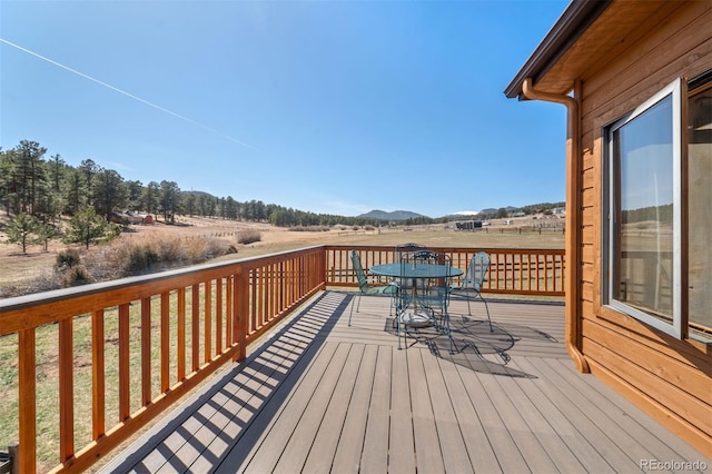 1740 County Road 72, Bailey, CO 80421 - deck with a mountain view and outdoor dining space