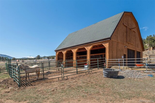 1740 County Road 72, Bailey, CO 80421 - view of stable with a mountain view