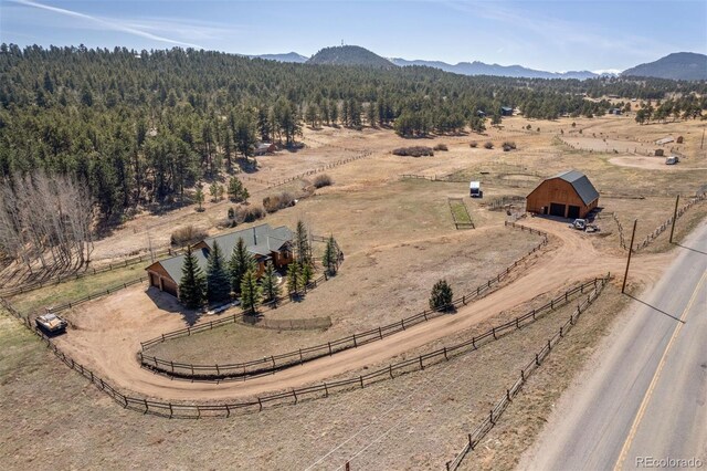 1740 County Road 72, Bailey, CO 80421 - aerial view featuring a rural view and a mountain view