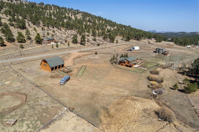1740 County Road 72, Bailey, CO 80421 - drone / aerial view with a rural view and a mountain view