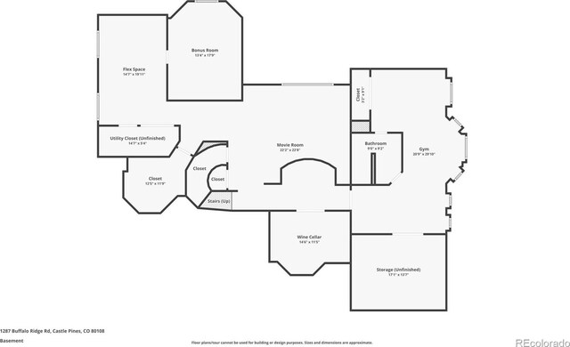 1287 Buffalo Ridge Rd, Castle Pines, CO 80108 - floor plan / room layout