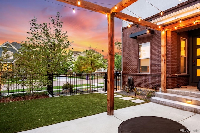 3439 Uinta St, Denver, CO 80238 - patio terrace at dusk featuring a patio