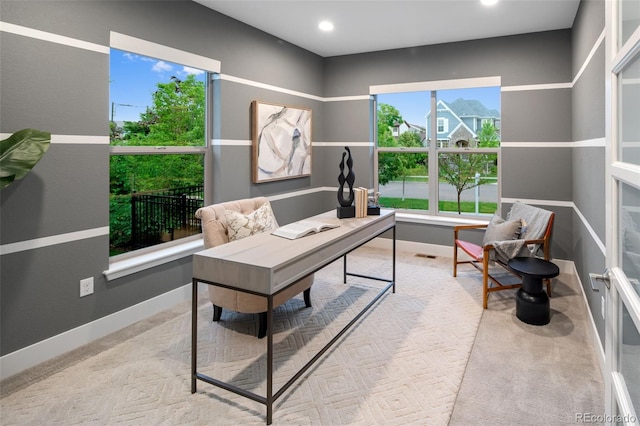 3439 Uinta St, Denver, CO 80238 - office space featuring baseboards, recessed lighting, and carpet floors