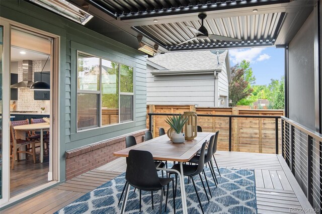 3439 Uinta St, Denver, CO 80238 - wooden terrace with outdoor dining space