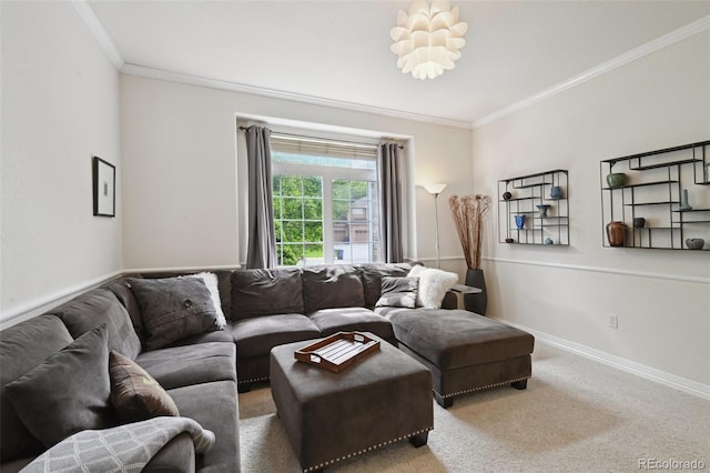 3144 Stevens Cir N, Erie, CO 80516 - living room featuring crown molding and carpet