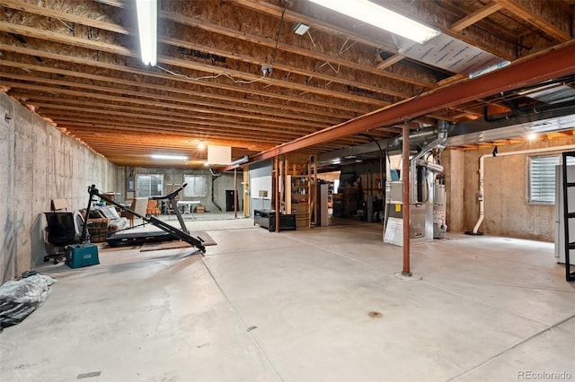 3144 Stevens Cir N, Erie, CO 80516 - basement featuring water heater and heating unit