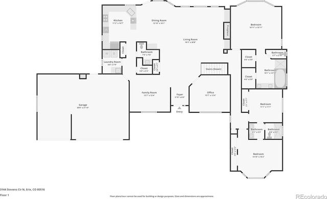 3144 Stevens Cir N, Erie, CO 80516 - view of home floor plan