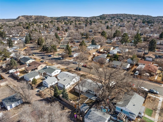 drone / aerial view with a residential view