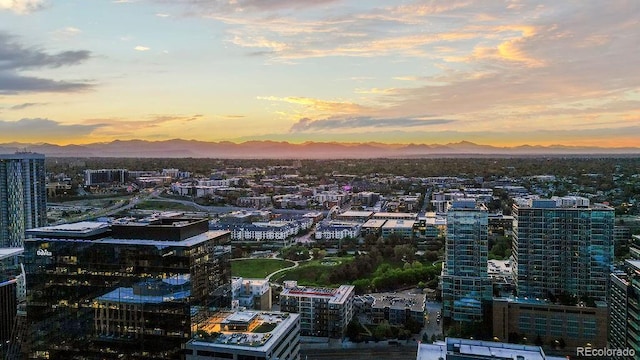 view of city featuring a mountain backdrop
