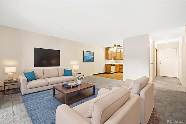 3082 S Wheeling Way Unit 202, Aurora, CO 80014 - living room featuring light carpet