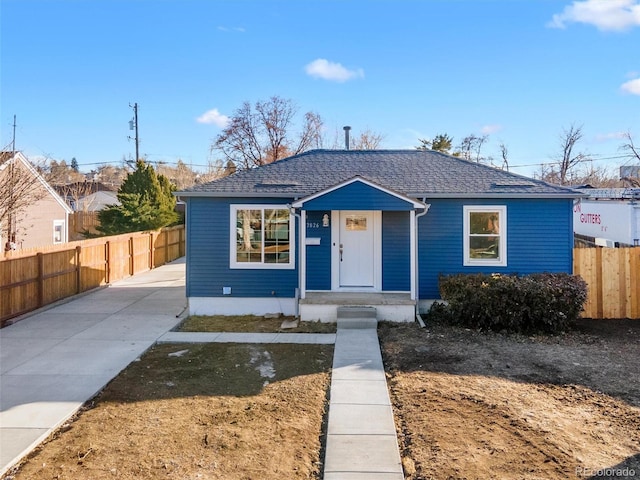 view of bungalow-style home