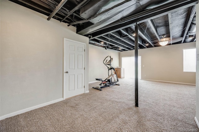 3620 Sandoval St, Brighton, CO 80601 - basement featuring carpet flooring and baseboards