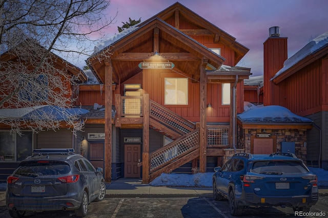 846 Blue River Pkwy Unit C2, Silverthorne, CO 80498 - view of front of property featuring stairs and board and batten siding