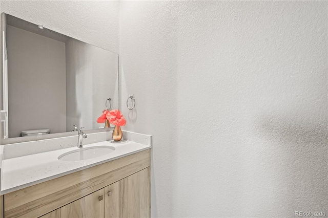 4737 E Iliff Ave, Denver, CO 80222 - bathroom featuring vanity and a textured wall