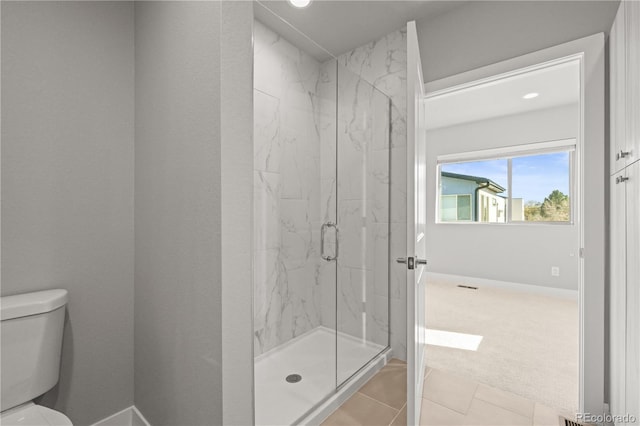 4737 E Iliff Ave, Denver, CO 80222 - full bath featuring a marble finish shower and recessed lighting