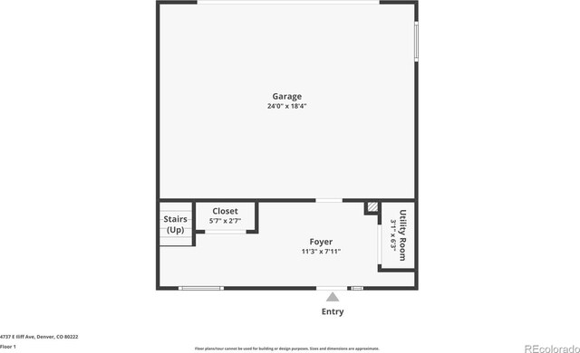 4737 E Iliff Ave, Denver, CO 80222 - view of floor plan / room layout