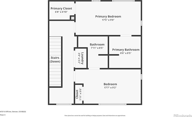4737 E Iliff Ave, Denver, CO 80222 - view of property floor plan