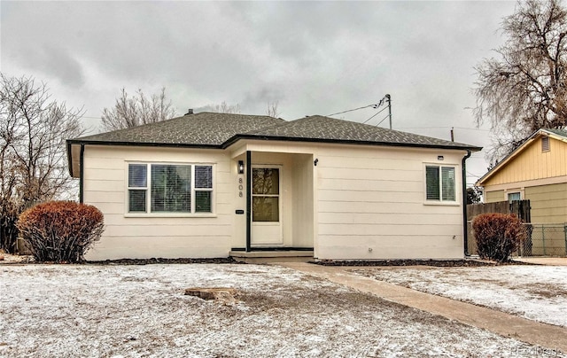 view of bungalow-style home