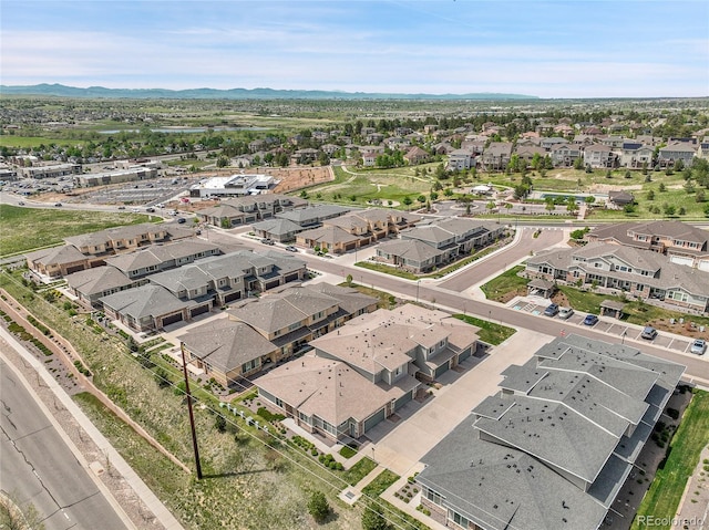 12258 Hazel Spruce Ct, Parker, CO 80134 - aerial perspective of suburban area featuring mountains