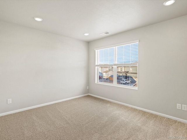 view of carpeted empty room