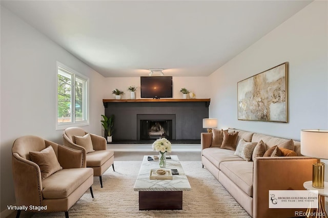 8897 Wagner Ln, Westminster, CO 80031 - living area with a fireplace with raised hearth