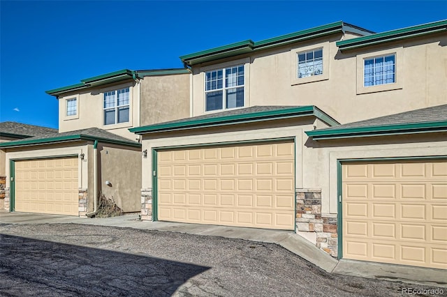 view of property with a garage