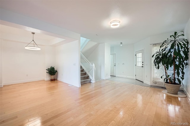 interior space with light wood-type flooring