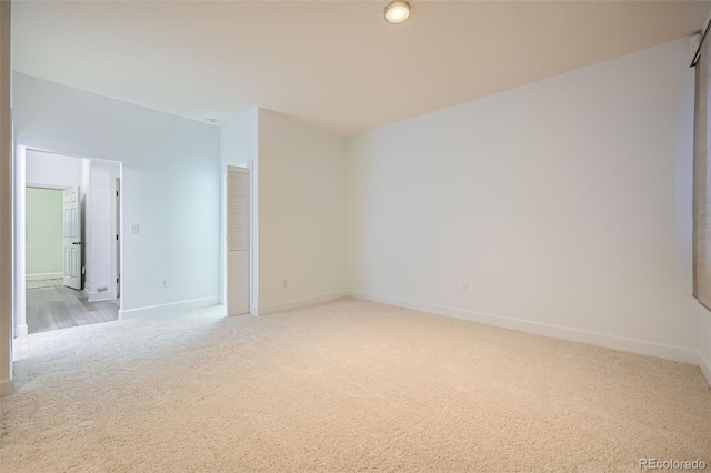 view of carpeted spare room