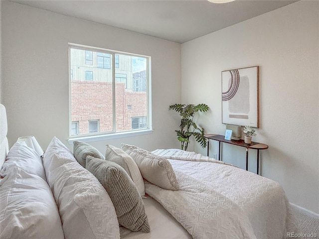 bedroom with carpet