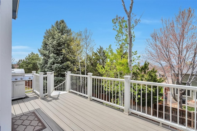 9371 Desert Willow Trl, Highlands Ranch, CO 80129 - wooden deck with a grill