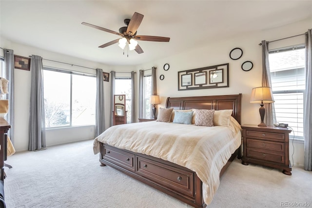 9371 Desert Willow Trl, Highlands Ranch, CO 80129 - bedroom featuring light colored carpet and ceiling fan