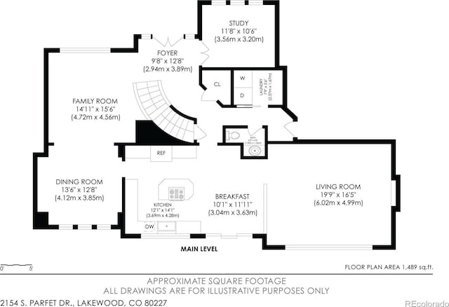 2154 S Parfet Dr, Lakewood, CO 80227 - home floor plan